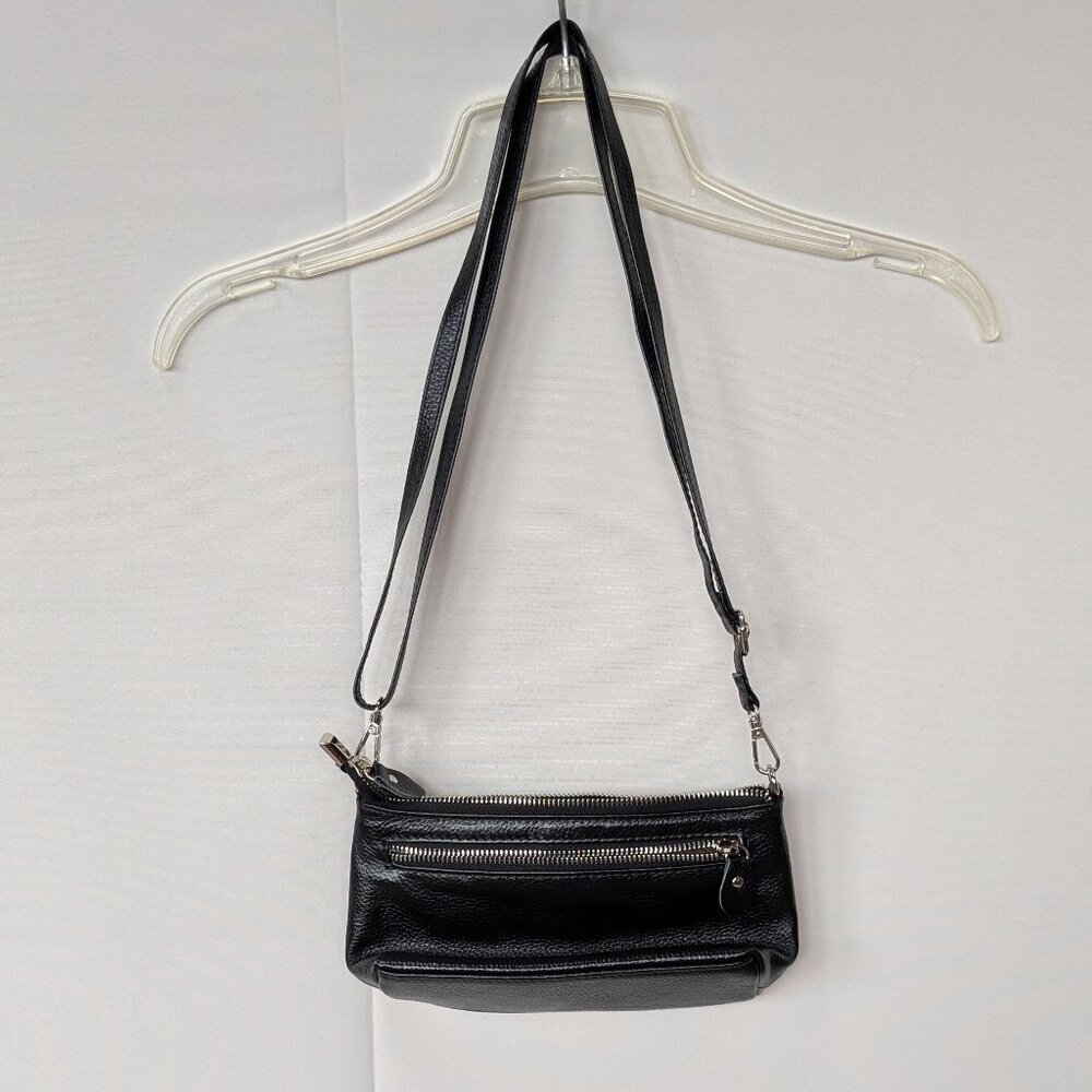 Black Leather Crossbody - Picture 7 of 8